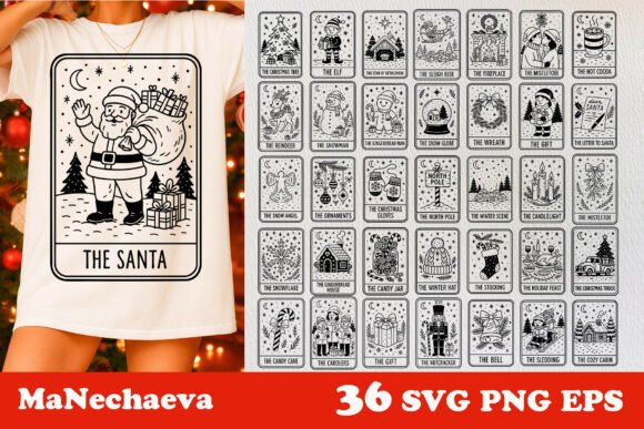 Download Vintage Christmas Tarot Card SVG Bundle - Premium Resources
