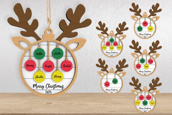 Download Personalized Reindeer Ornament Svg - Reindeer Collection