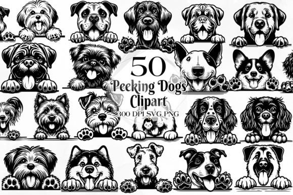 Download 50 Peeking Dog Vector Art SVG PNG Part 2 - Vector art Collection