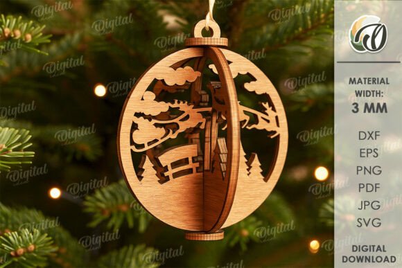 Download 3D Christmas Ornament Laser Cut - Premium Bundle