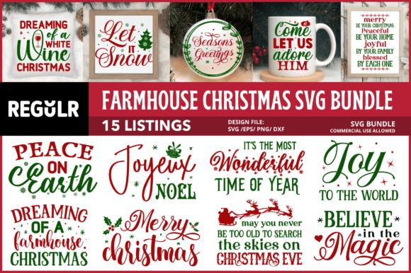 Download Farmhouse Christmas Svg Bundle - Farmhouse christmas Collection