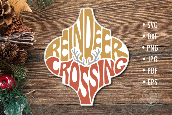 Download Arabesque Tile Svg Reindeer Crossing Let - Reindeer Collection