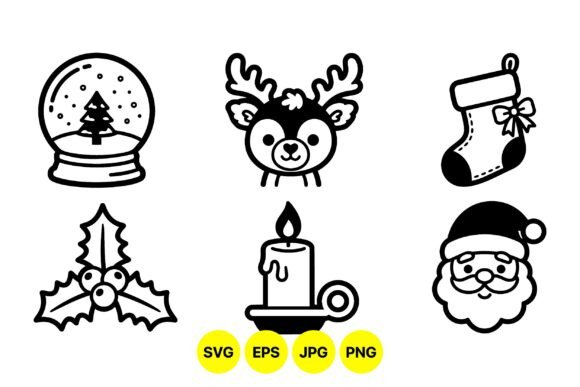 Download Cute Christmas Icon Clipart Set - Premium Resources